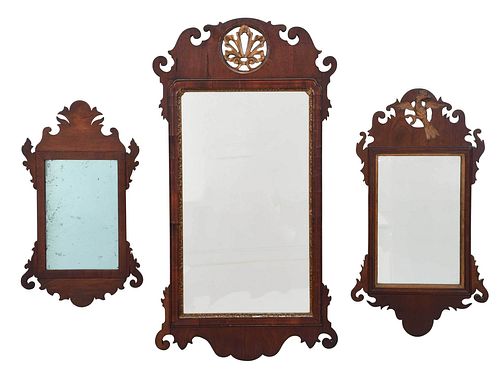 GROUP OF THREE CHIPPENDALE MAHOGANY