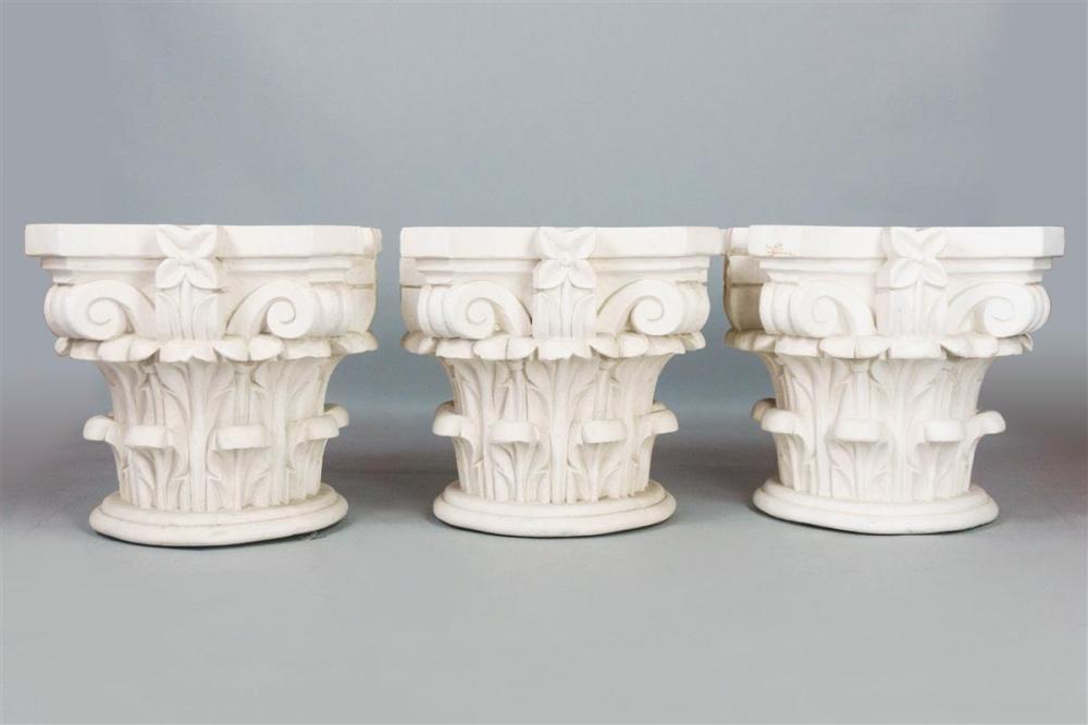 GROUP OF THREE COLUMN CAPITAL