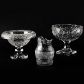 GROUP OF THREE CUT GLASS SERVI