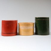 GROUP OF THREE CYLINDRICAL VES
