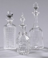 Group of Three Decanters,  con