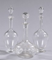 Group of Three Decanters,  thi