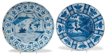 Group of Three Dutch Delft Blue and