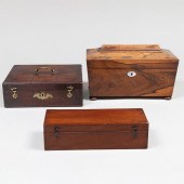 GROUP OF THREE ENGLISH BOXESCo
