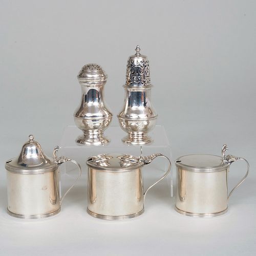 GROUP OF THREE ENGLISH SILVER