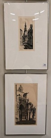 GROUP OF THREE ETCHINGS BY JOH