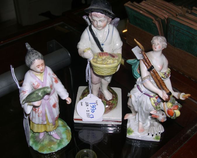 Group of Three Figures,  one a good