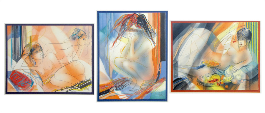 GROUP OF THREE FRAMED 20TH