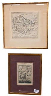 GROUP OF THREE FRAMED MAPSGrou