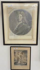 GROUP OF THREE FRAMED PRINTS,