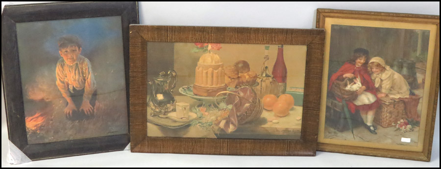 GROUP OF THREE FRAMED VINTAGE