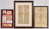 GROUP OF THREE FRAMED WATERCOL