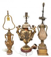 GROUP OF THREE FRENCH STYLE TA