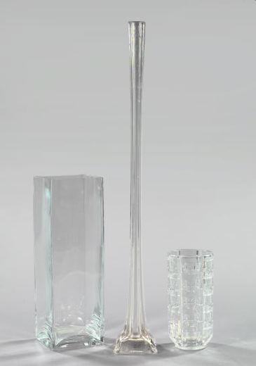 Group of Three Glass Vases, 
