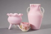 Group of Three Glass Vases,  c