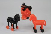 GROUP OF THREE HARD PLASTIC HA