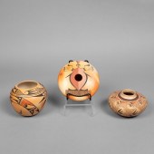 GROUP OF THREE HOPI POTTERY: P