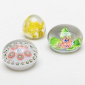 GROUP OF THREE INTERNALLY DECO