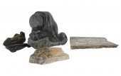 GROUP OF THREE INUIT STONE CAR