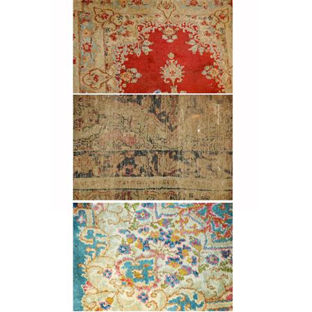 Group of Three Kirman Rugs 	 
