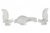 GROUP OF THREE LALIQUE GLASS B