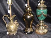 Group of Three Lamps,  consist