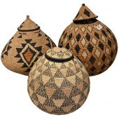GROUP OF THREE LARGE HIVE INDI