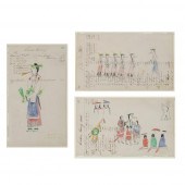 GROUP OF THREE LEDGER DRAWINGS