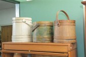 GROUP OF THREE LIDDED WOODEN F