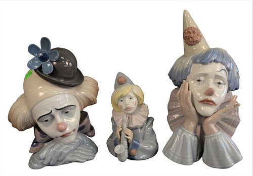 GROUP OF THREE LLADRO CLOWN