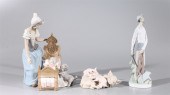 Group of three Lladro porcelai