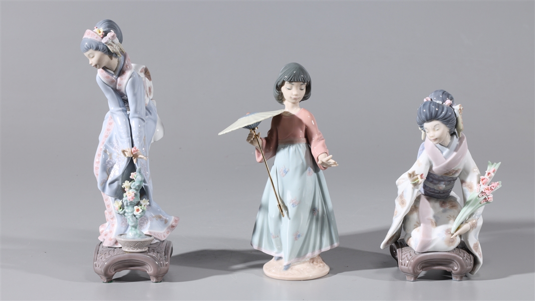 Group of three Lladro porcelain