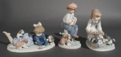GROUP OF THREE LLADRO PORCELAI