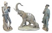 GROUP OF THREE LLADRO PORCELAI