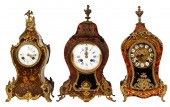 GROUP OF THREE MANTEL CLOCKSGr