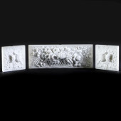 GROUP OF THREE MARBLE CHIMNEYP