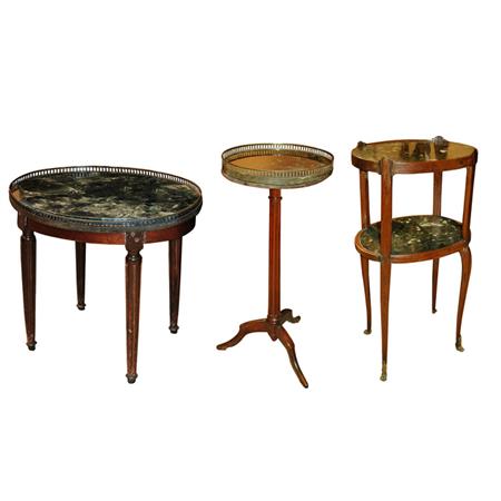Group of Three Marble Top