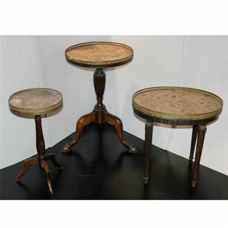 Group of Three Marble Top