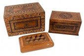 GROUP OF THREE MARQUETRY INLAI