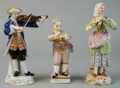 GROUP OF THREE MEISSEN FIGURES