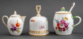 GROUP OF THREE MEISSEN OBJECTS