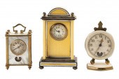GROUP OF THREE MINIATURE CLOCK