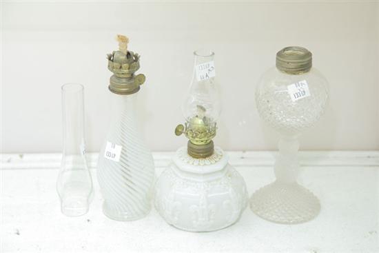 GROUP OF THREE MINIATURE GLASS