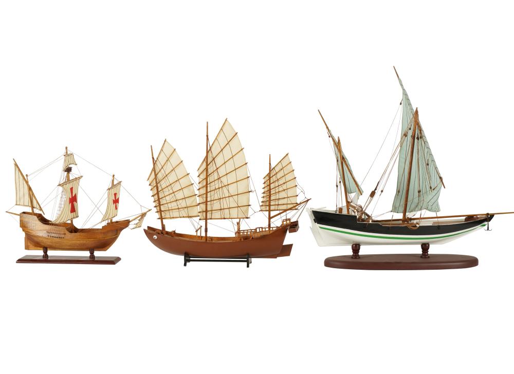 GROUP OF THREE MODEL SAIL