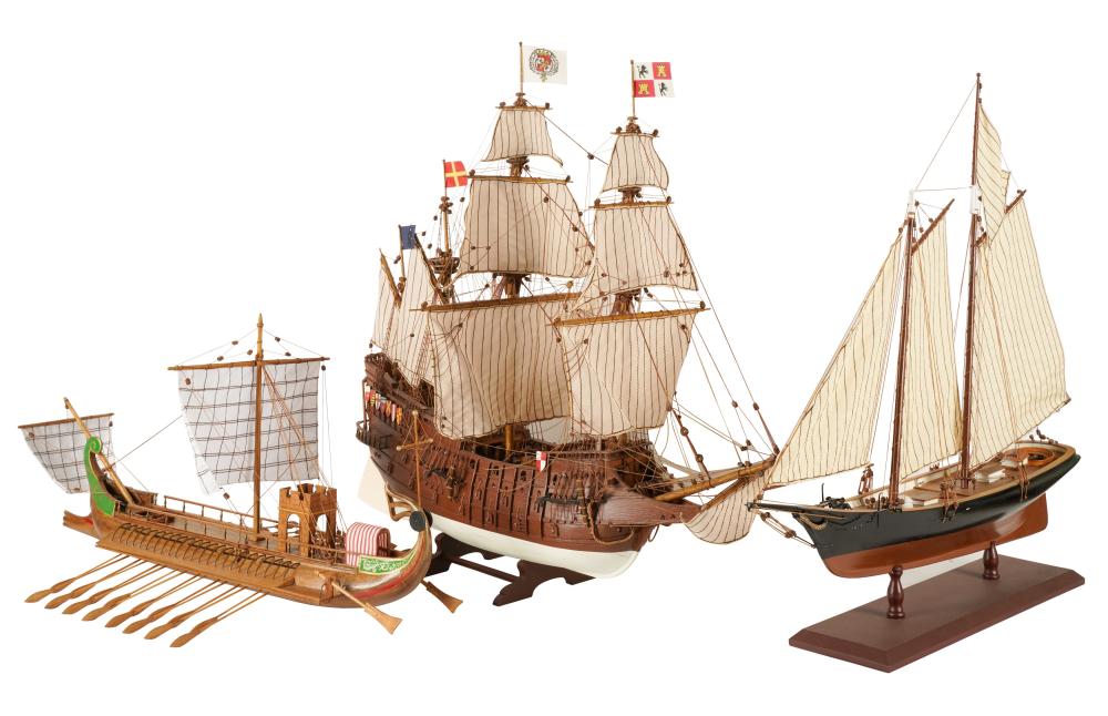 GROUP OF THREE MODEL SAILING