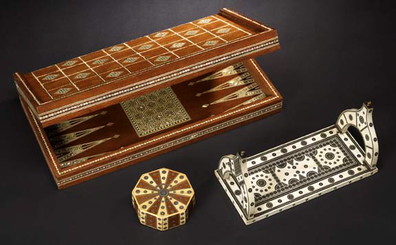 Group of Three North African Inlaid