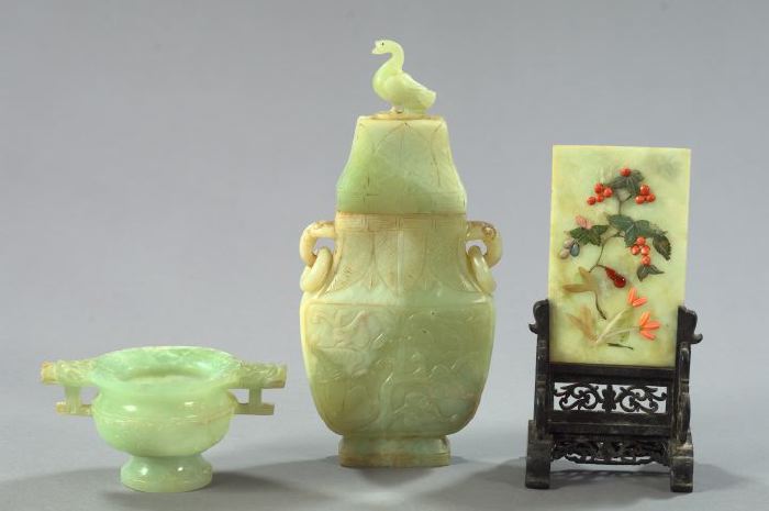 Group of Three Oriental Items, 