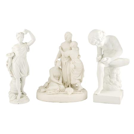 Group of Three Parian and Bisque