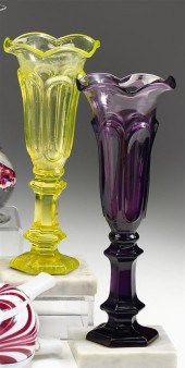 Group of three pressed and blo