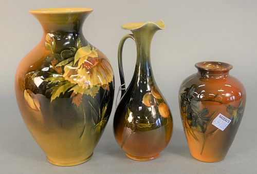 GROUP OF THREE ROOKWOOD POTTERY